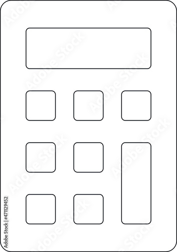 electronics and devices icons calculator and calculate