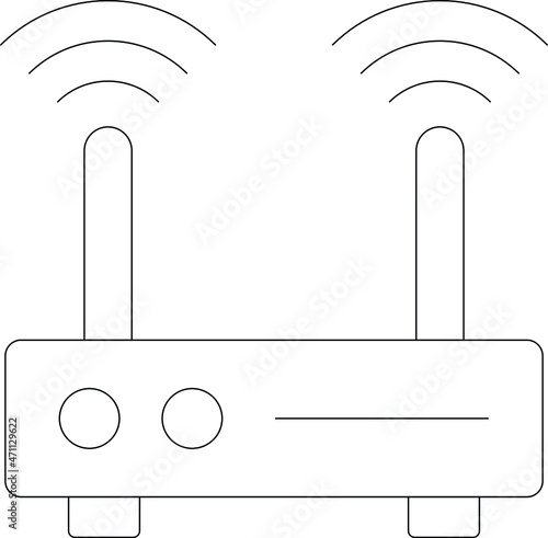 electronics and devices icons modem and wi-fi