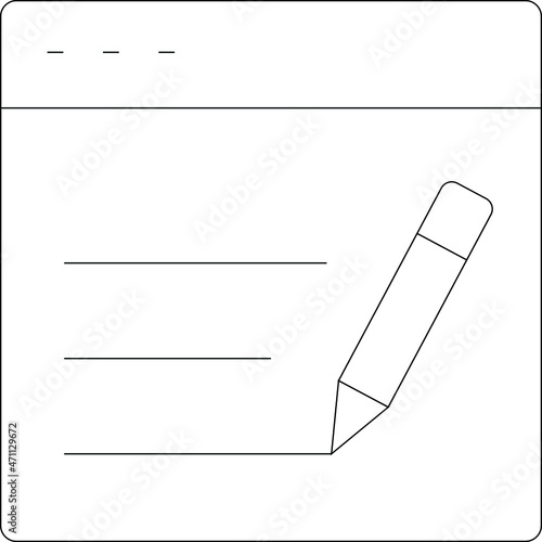 copy writing icons document and paper
