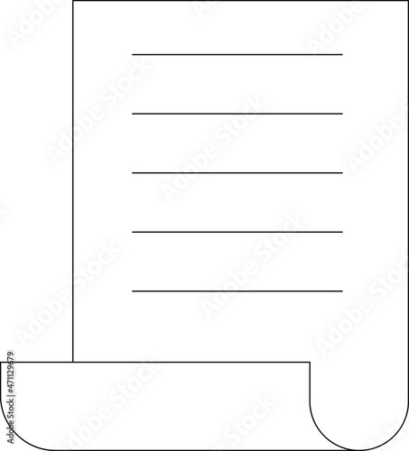 copy writing icons bill and list