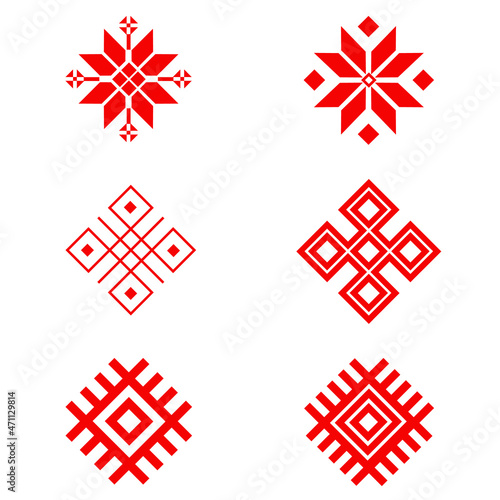 Belarusian ethnic ornament, seamless pattern. Vector illustration. Slavic traditional ornament pattern
