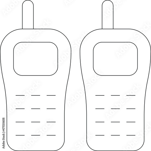 camping icons walkie talkie  and walkie