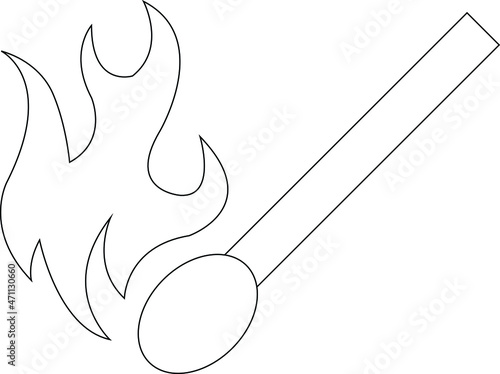 camping icons matches  and fire