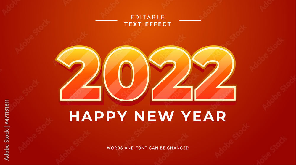 Happy new year welcome 2022 modern style color