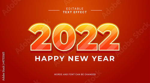 Happy new year welcome 2022 modern style color