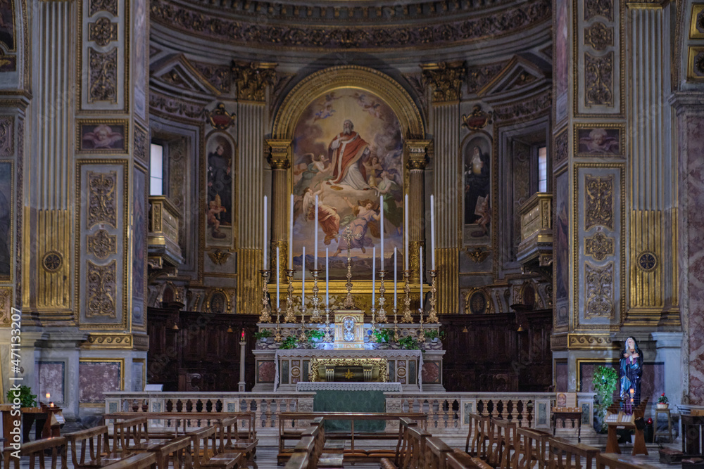 The altar of the church of San Marcello al Corso in Rome