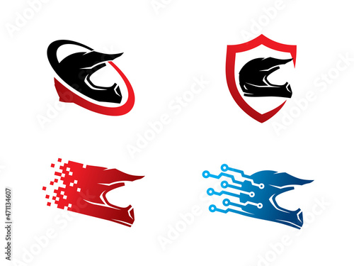 motocross logo symbol or icon template