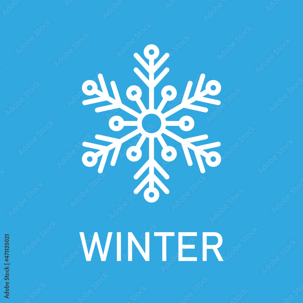 The seasons icon - winter, spring, summer and autumn. The seasons icon - winter, spring, summer and autumn.