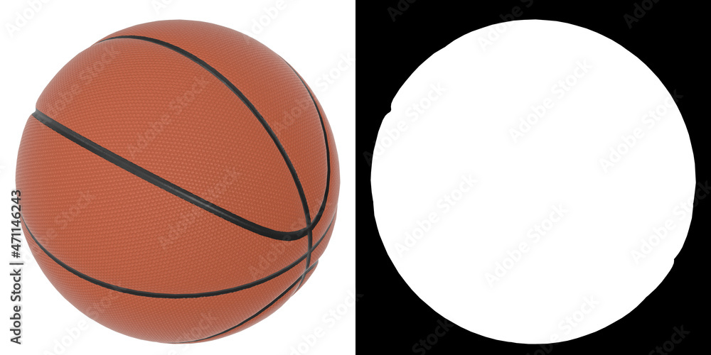 Obraz premium 3D rendering illustration of a basketball ball