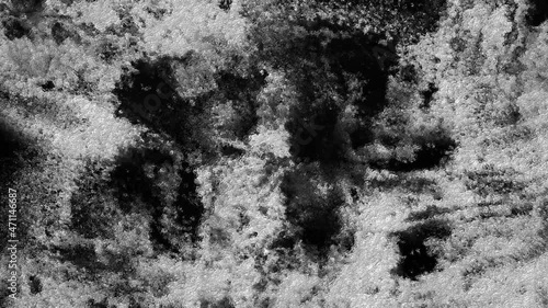 Defrosting snow transition mask with alpha channel. 4k.