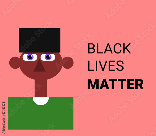 black lives matter, an afro american guy portrait