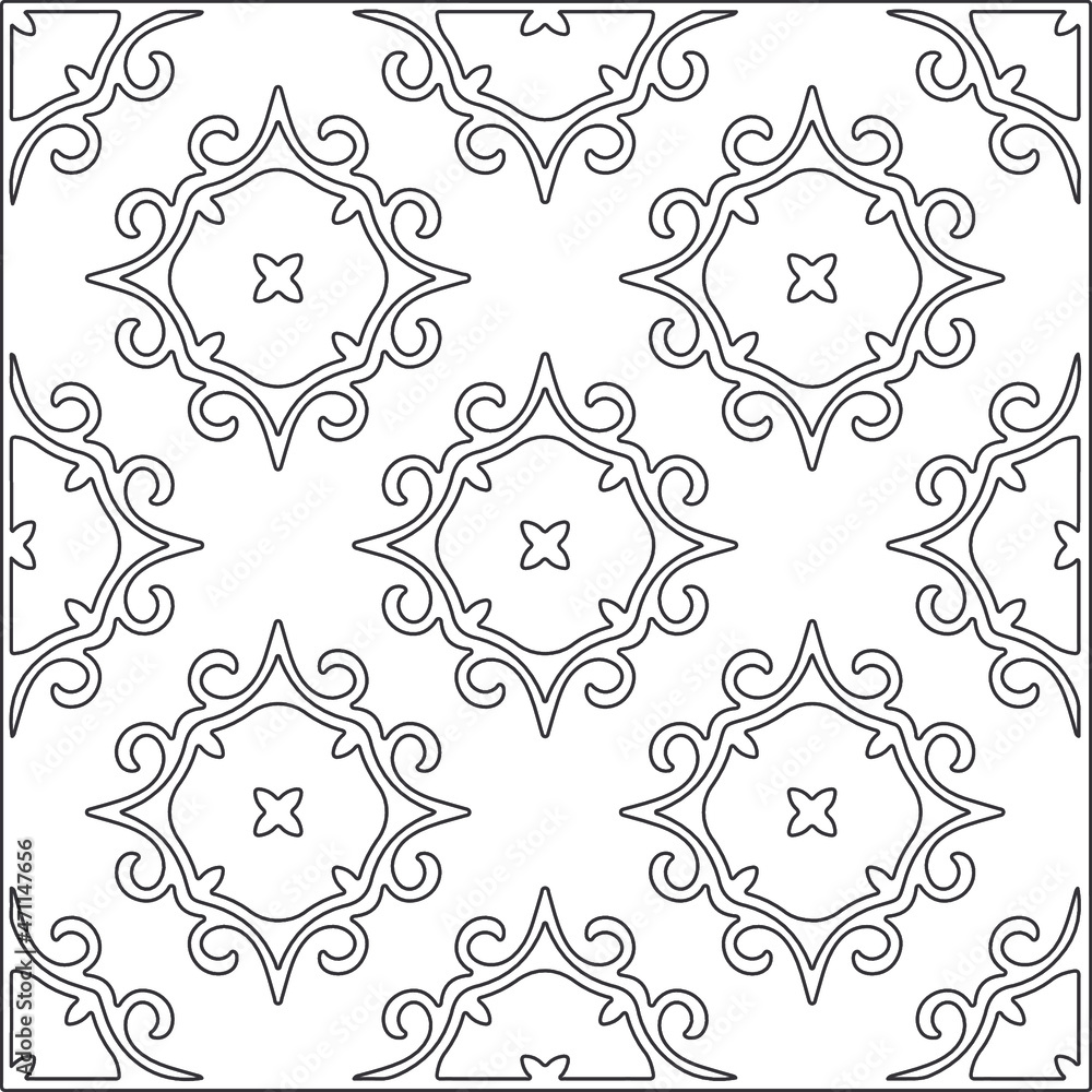 Vector pattern with symmetrical elements . Repeating geometric tiles from striped elements.Monochrome texture.Black and
white pattern for wallpapers and backgrounds. Vector pattern with symmetrical elements . Repeating geometric tiles from striped elements.Monochrome texture.Black and
white pattern for wallpapers and backgrounds.