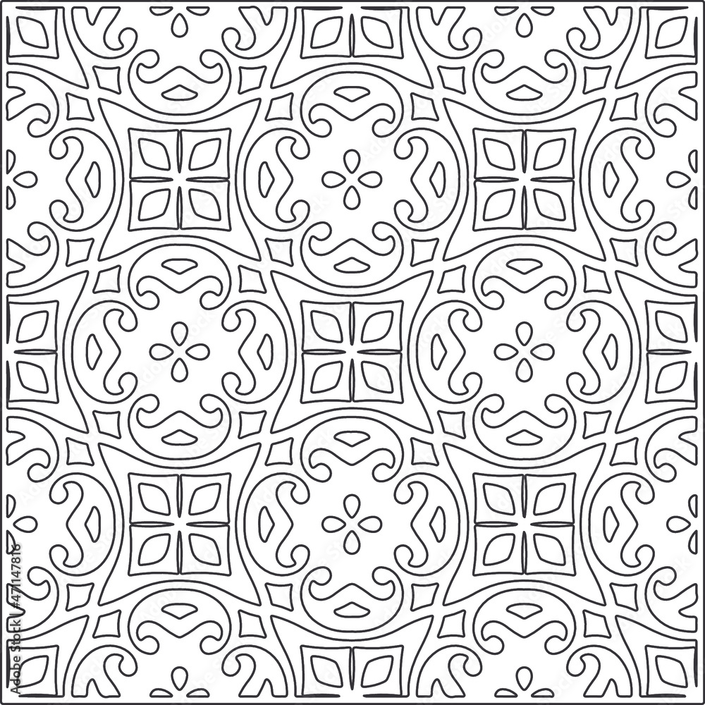Vector pattern with symmetrical elements . Repeating geometric tiles from striped elements.Monochrome texture.Black and
white pattern for wallpapers and backgrounds. Vector pattern with symmetrical elements . Repeating geometric tiles from striped elements.Monochrome texture.Black and
white pattern for wallpapers and backgrounds.