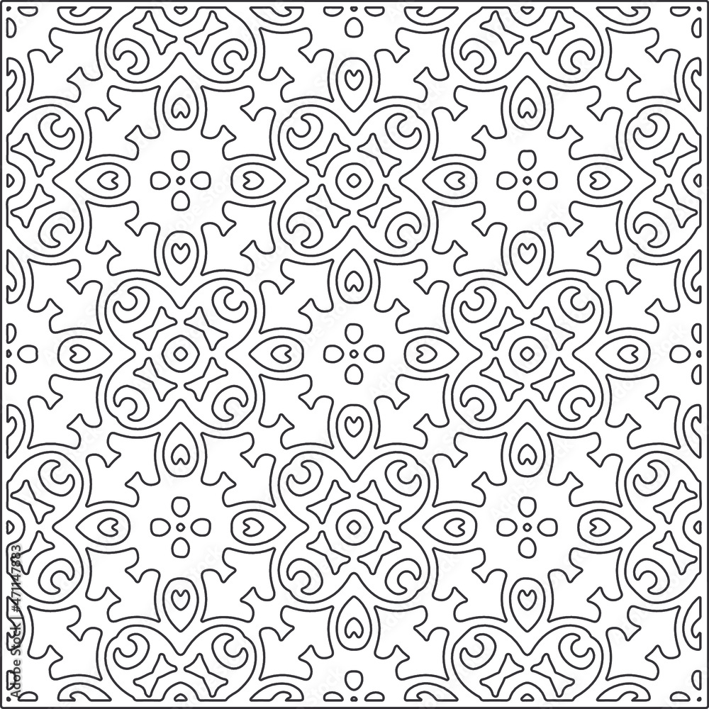 Vector pattern with symmetrical elements . Repeating geometric tiles from striped elements.Monochrome texture.Black and
white pattern for wallpapers and backgrounds. Vector pattern with symmetrical elements . Repeating geometric tiles from striped elements.Monochrome texture.Black and
white pattern for wallpapers and backgrounds.
