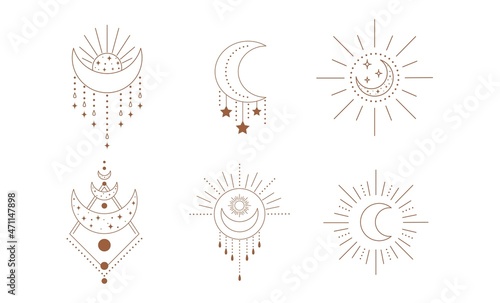 Esoteric vector set. Magic icons