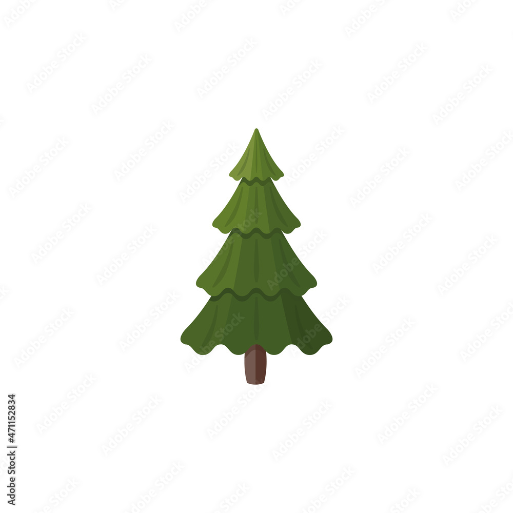 Fototapeta premium Christmas trees icon, vector simple design.