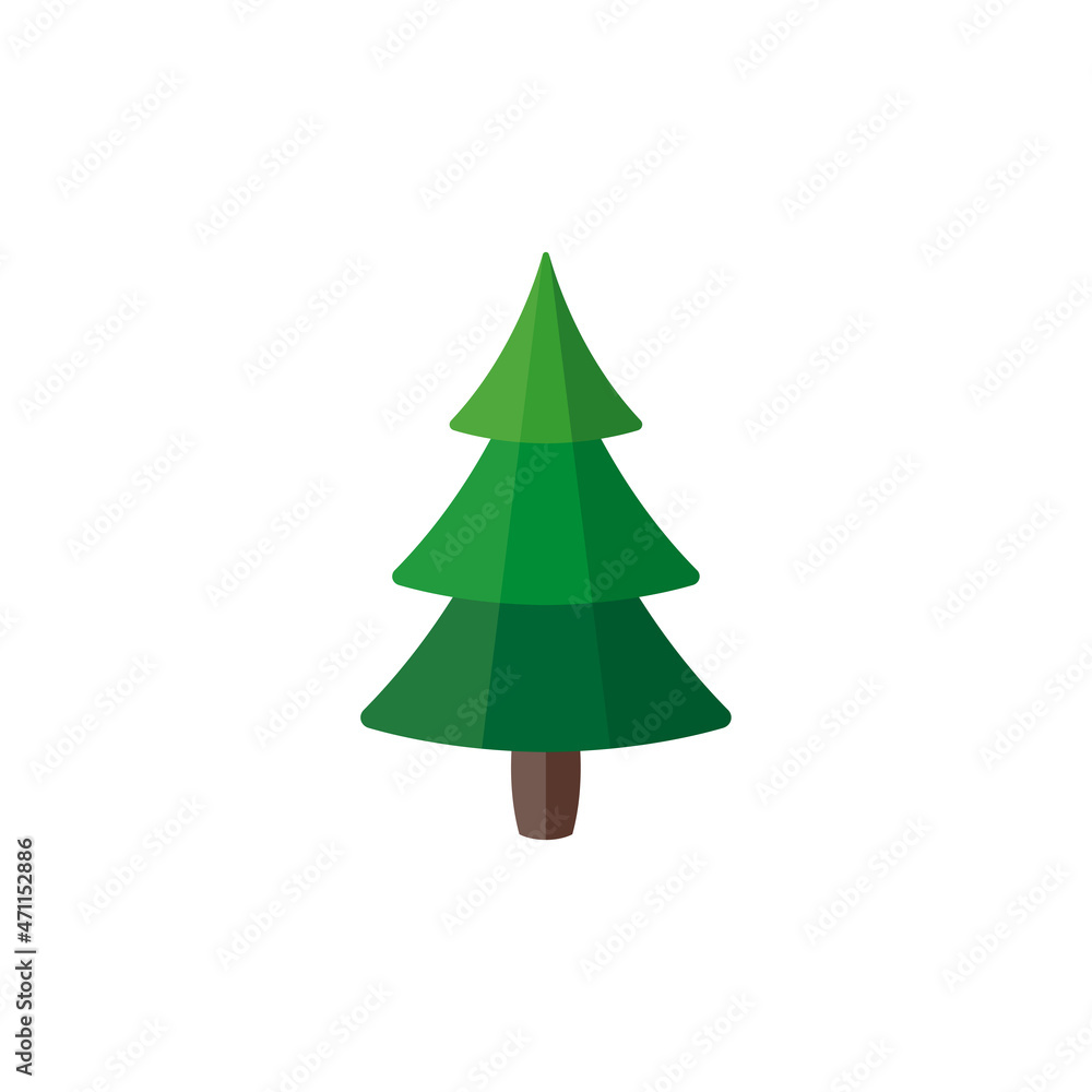 Fototapeta premium Christmas trees icon, vector simple design.
