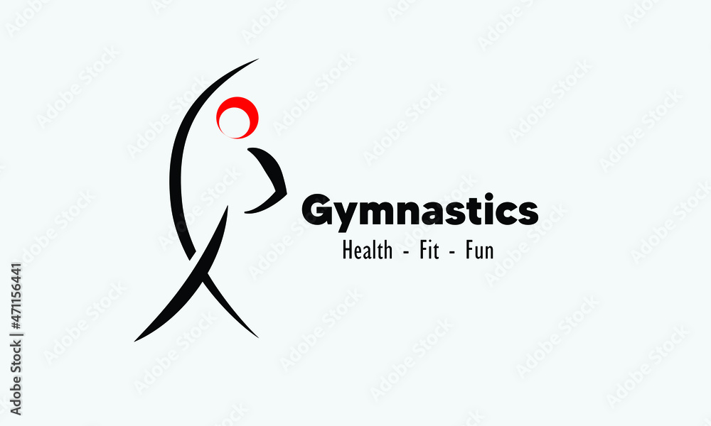 logo design template Gymnastics concept for your community Stock Vector ...