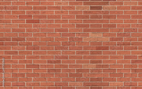 Realistic red brick wall texture. Abstract vector background eps10