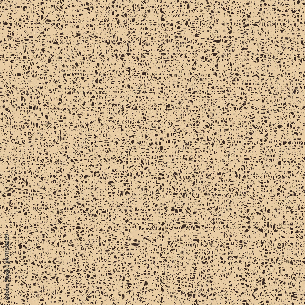Fototapeta premium Abstract seamless pattern with monochrome noisy texture in beige and brown colors. Repeating vector background. Suitable for wallpaper design, graphic print for textile, clothes, wrapping paper