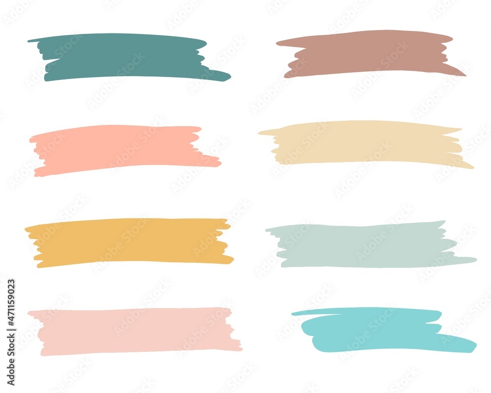 hand drawn of pastels washi tapes