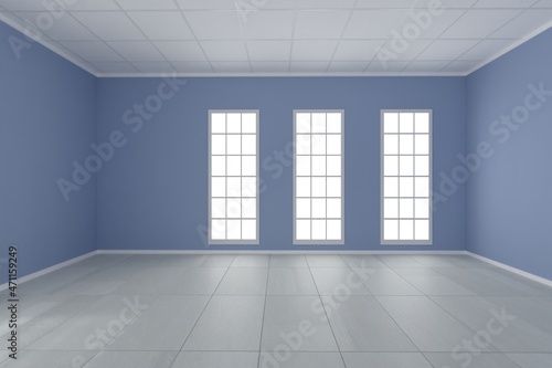 Empty room interior 3d rendering 