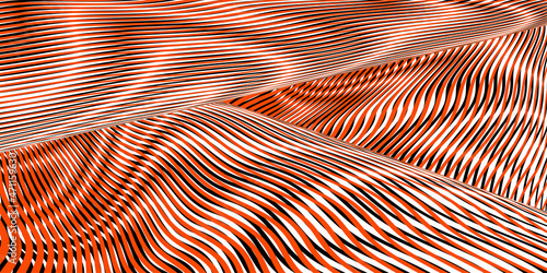 Digital fluid art abstract background with moire optical illusion effect. Modern background saver for web design, business card, mobile apps, poster, banner, package.