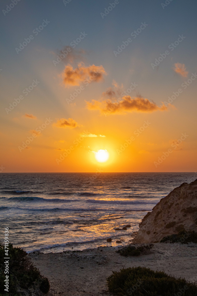 Sunset over the sea, Capo Mannu, Sardinia Sunset over the sea, Capo Mannu, Sardinia