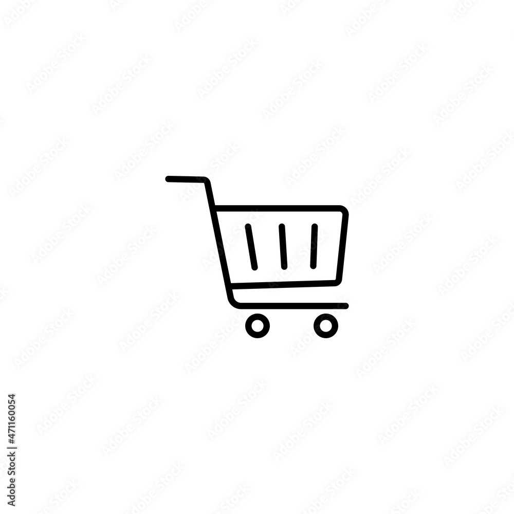 Shopping cart icon, trolley sign vector Shopping cart icon, trolley sign vector