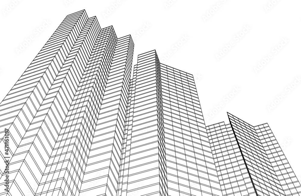 architectural drawing 3d illustration architectural drawing 3d illustration