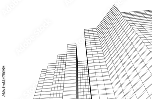  architectural drawing vector illustration