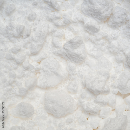 Powdered sugar close-up. View from above.