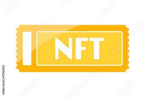 NFT or non-fungible token as golden ticket in vector