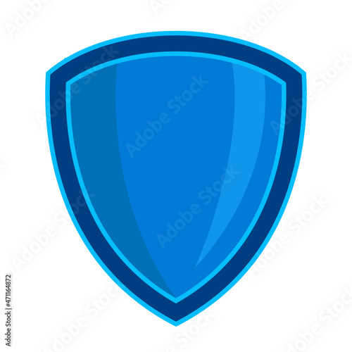 Shield blue vector illustration logo icon clipart