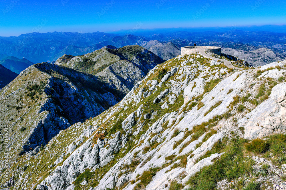 National natural park reserve Lovcen. View from above. Montenegro, Balkans. Mountains. Landscape. National natural park reserve Lovcen. View from above. Montenegro, Balkans. Mountains. Landscape.