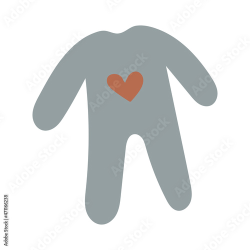 Baby Bodysuit, nursery boho style. Vector illustration.