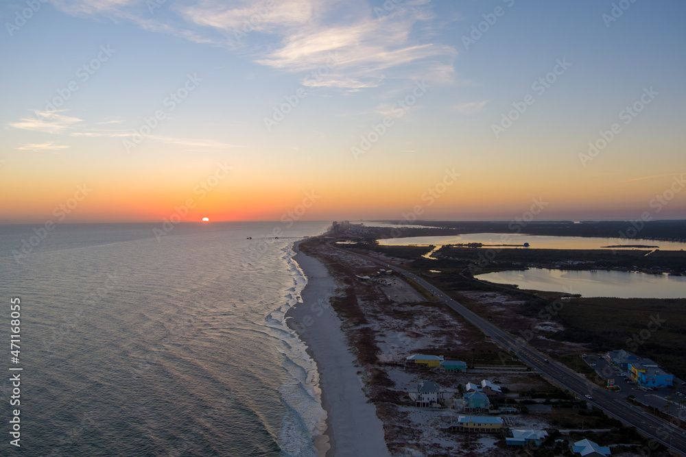 sunset on the beach