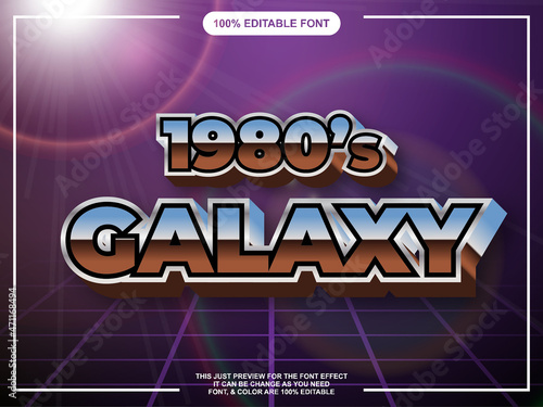 Retro 1980 Font Effect For Illustrator Editable Graphic Style Text Effect 