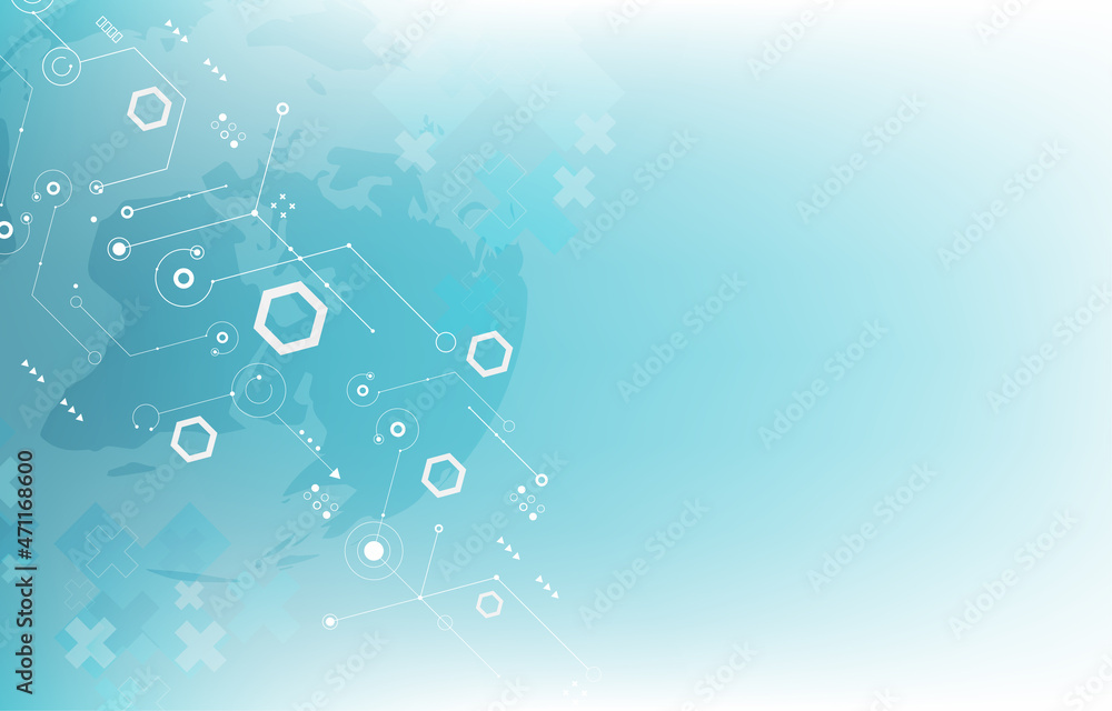 Global technology cyber network.abstract medical technology background Global technology cyber network.abstract medical technology background
