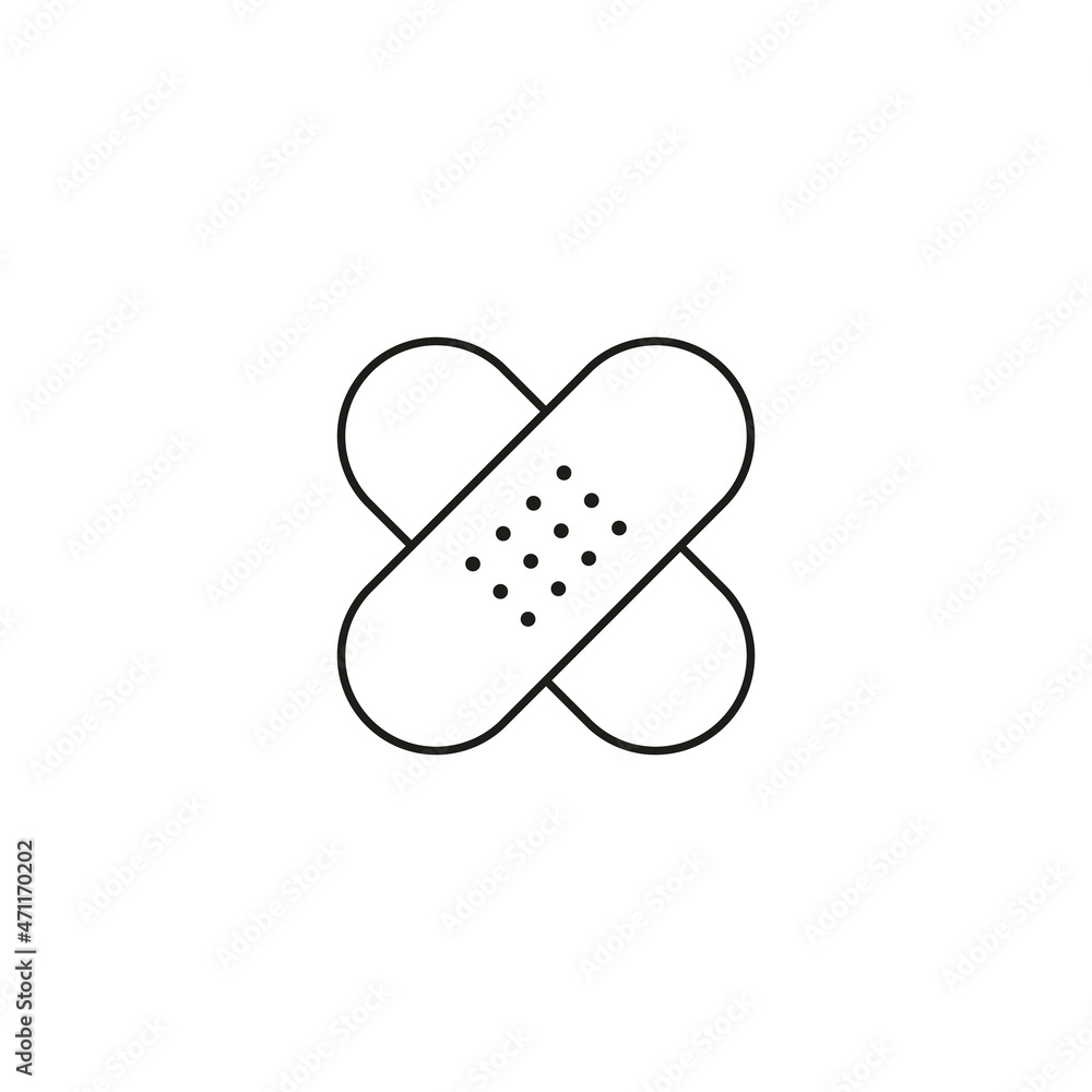 plaster adhesive icon line style graphic design vector plaster adhesive icon line style graphic design vector