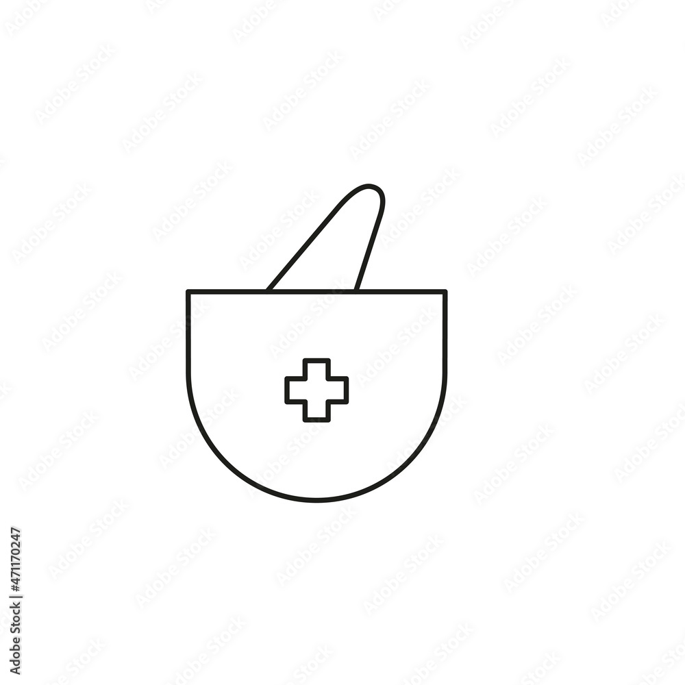 herb medicine pounder concoction icon line style graphic design vector herb medicine pounder concoction icon line style graphic design vector