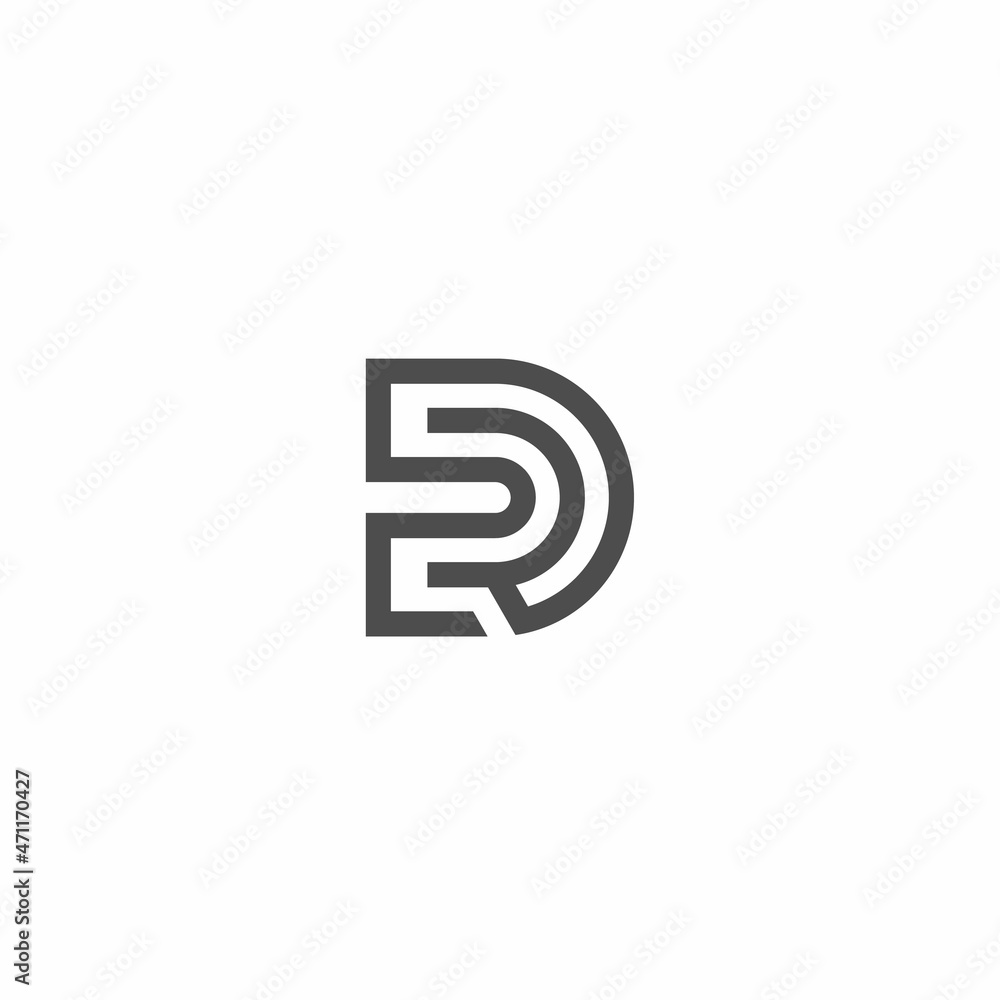 Simple letter RD/DR logo design ilutration premium vector Simple letter RD/DR logo design ilutration premium vector