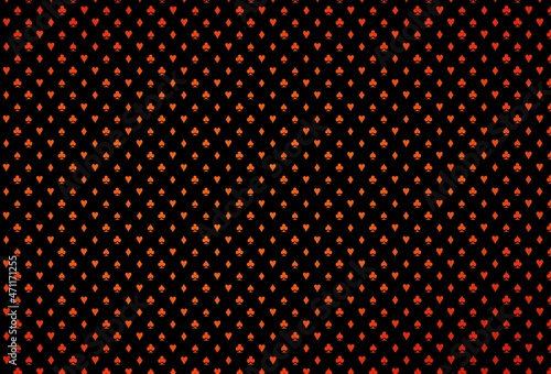 Dark orange vector pattern with symbol of cards.