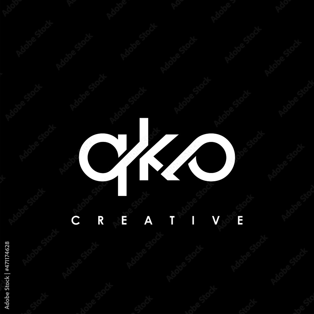 QKO Letter Initial Logo Design Template Vector Illustration