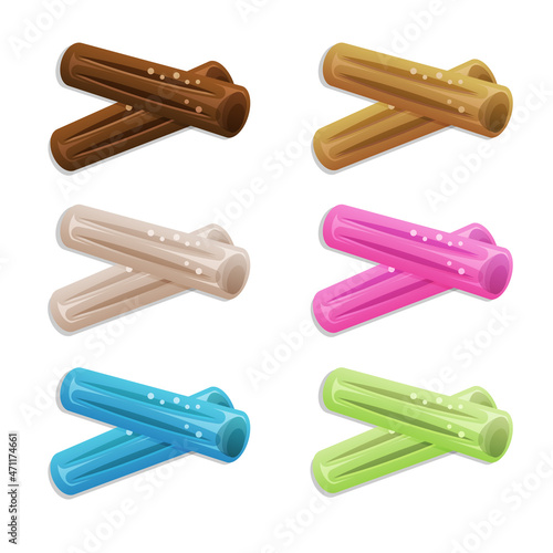 Rolls churros concept food dessert illustration vector