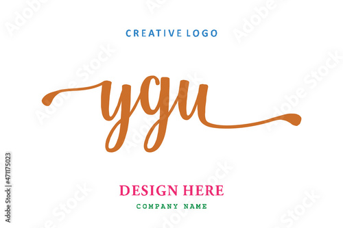 YGU lettering logo is simple, easy to understand and authoritative