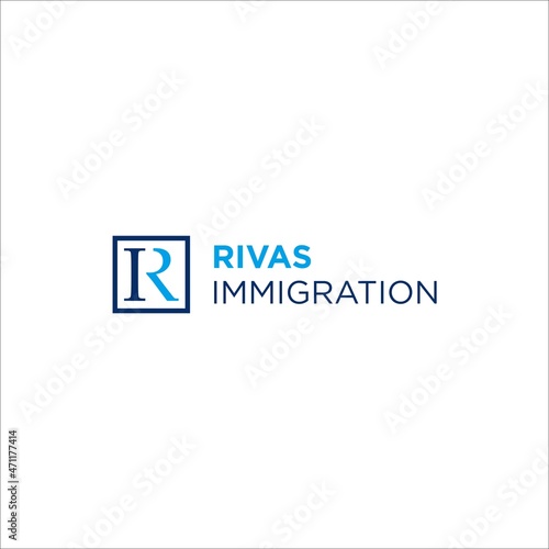 IR or RI letter alphabet abstract logo vector