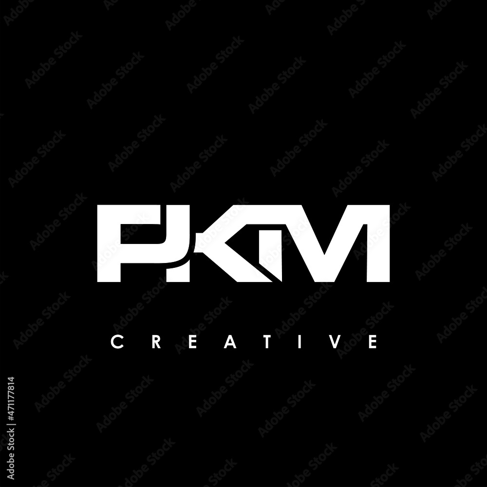 PKM Letter Initial Logo Design Template Vector Illustration