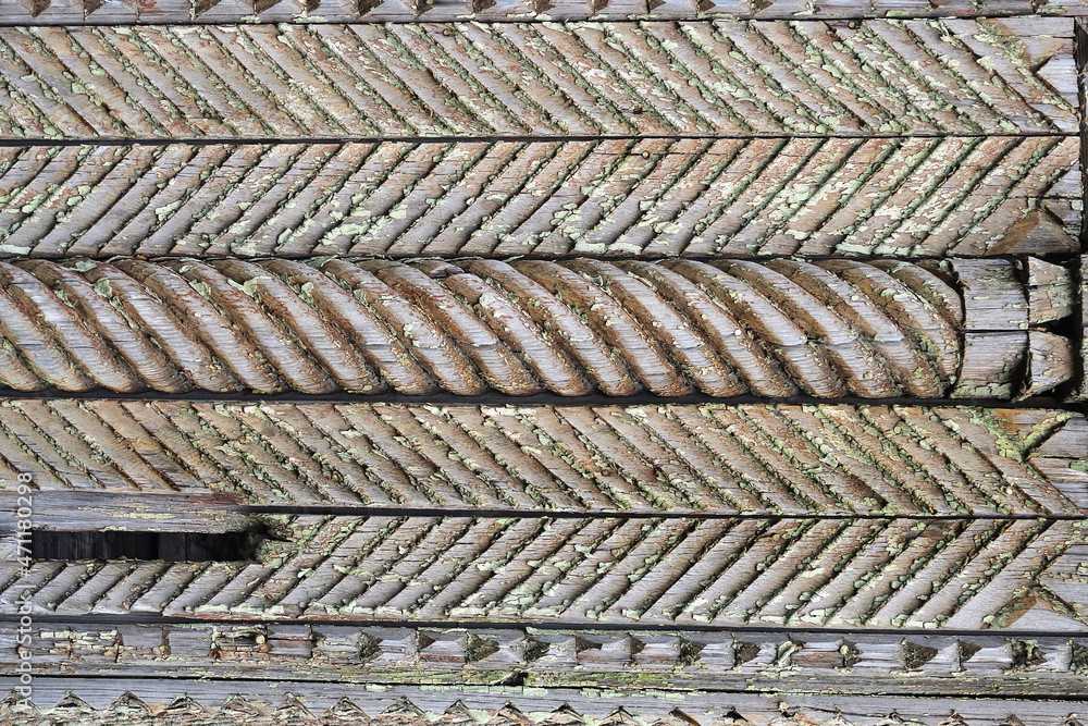 Old carved grunge stained wooden background Old carved grunge stained wooden background