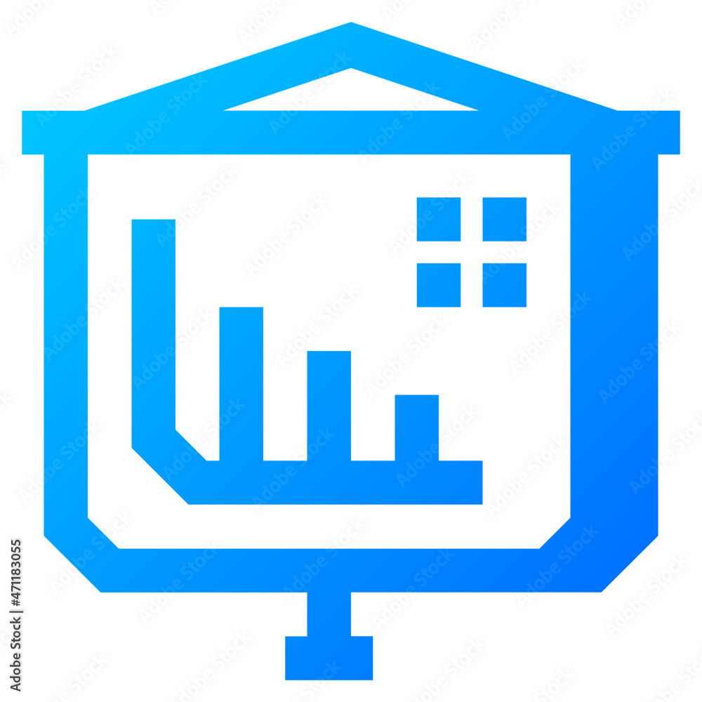 Obraz premium analysis presentation icon illustration